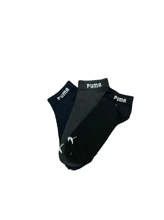 Branded PUMA Cotton Ankle Socks (Pack Of 3 Pairs)